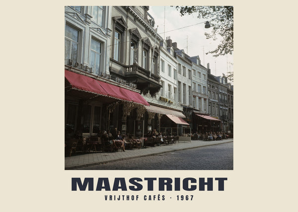 Vrijthof cafés, Maastricht — 1967 · Historic photograph print