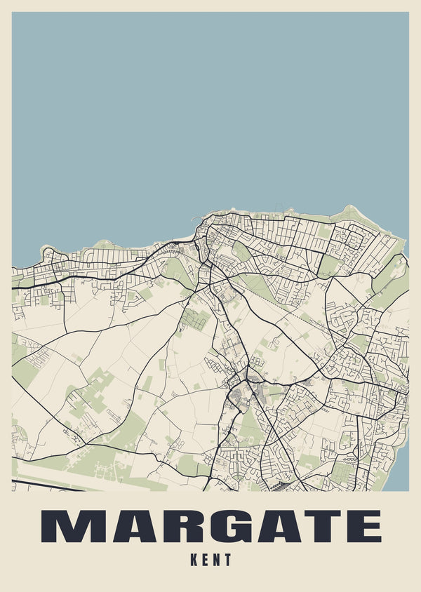 Margate Street Map Poster