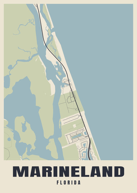 Marineland Street Map Poster