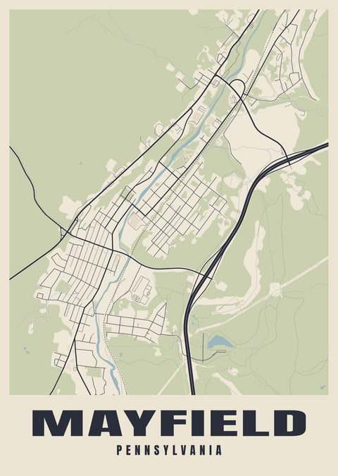 Mayfield Street Map Poster