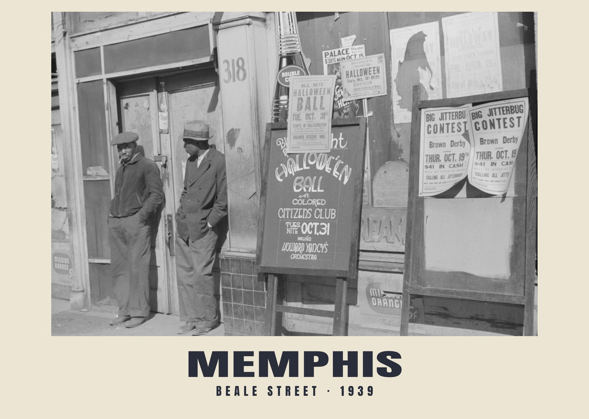 Beale Street, Memphis — 1939 · Historic photograph print