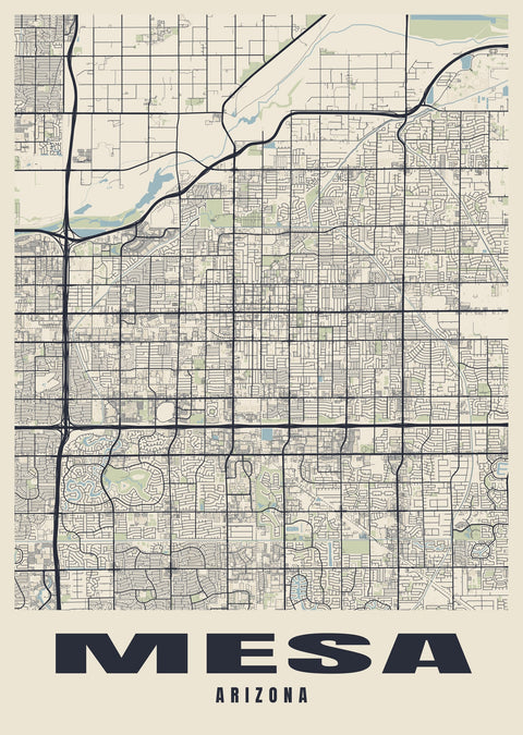 Mesa Street Map Poster