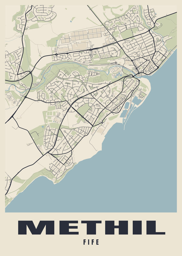 Methil Street Map Poster