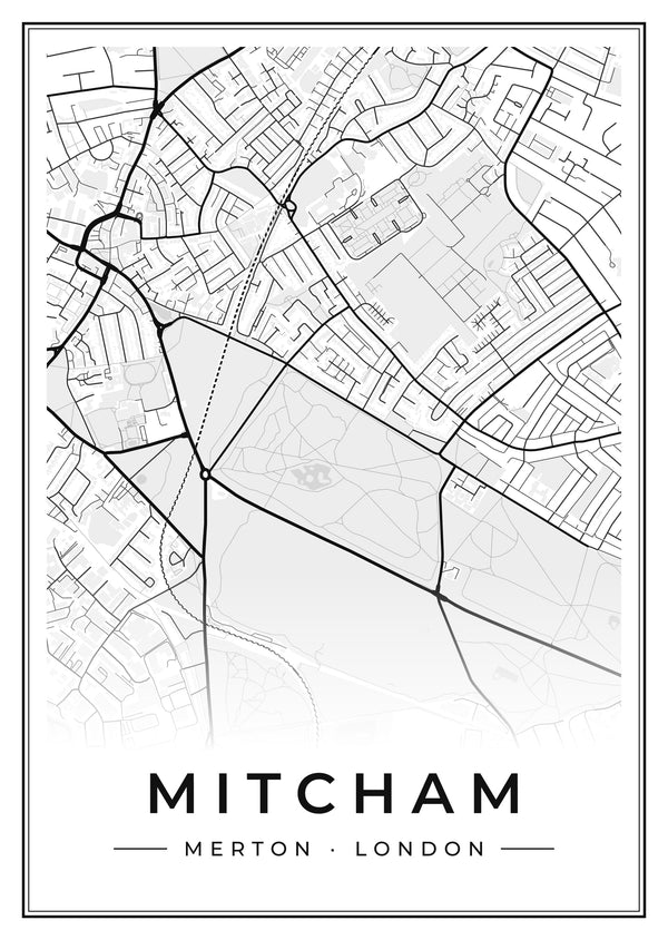 Mitcham Street Map Poster