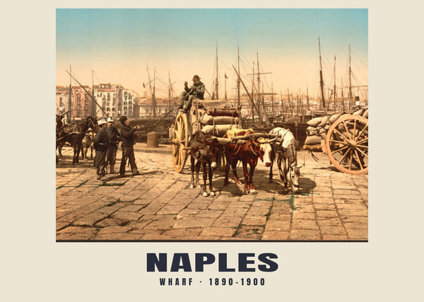 Wharf, Naples — 1890–1900 · Vintage photochrom print