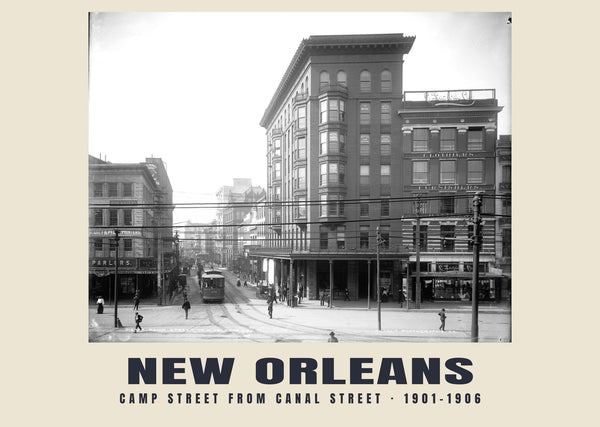 Camp Street, Canal Street, New Orleans, Louisiana — 1901–1906 · Historic photograph print
