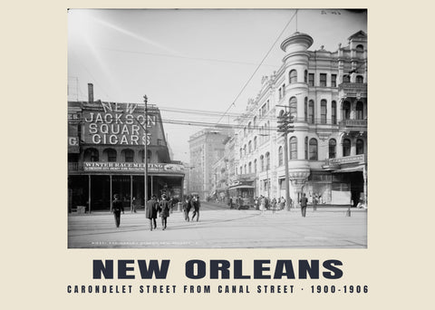 Carondelet Street, Canal Street, New Orleans, Louisiana — 1900–1906 · Historic photograph print