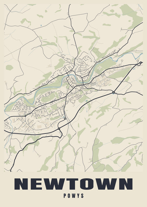 Newtown Street Map Poster
