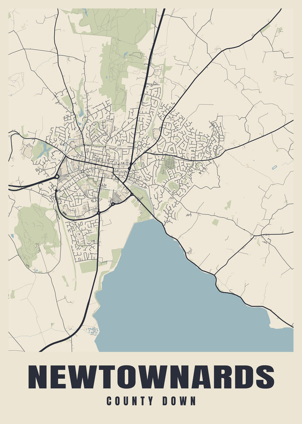 Newtownards Street Map Poster