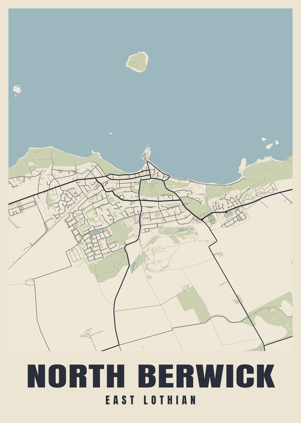 North Berwick Street Map Poster