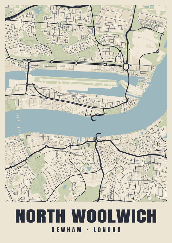 North Woolwich Heritage Street Map Poster