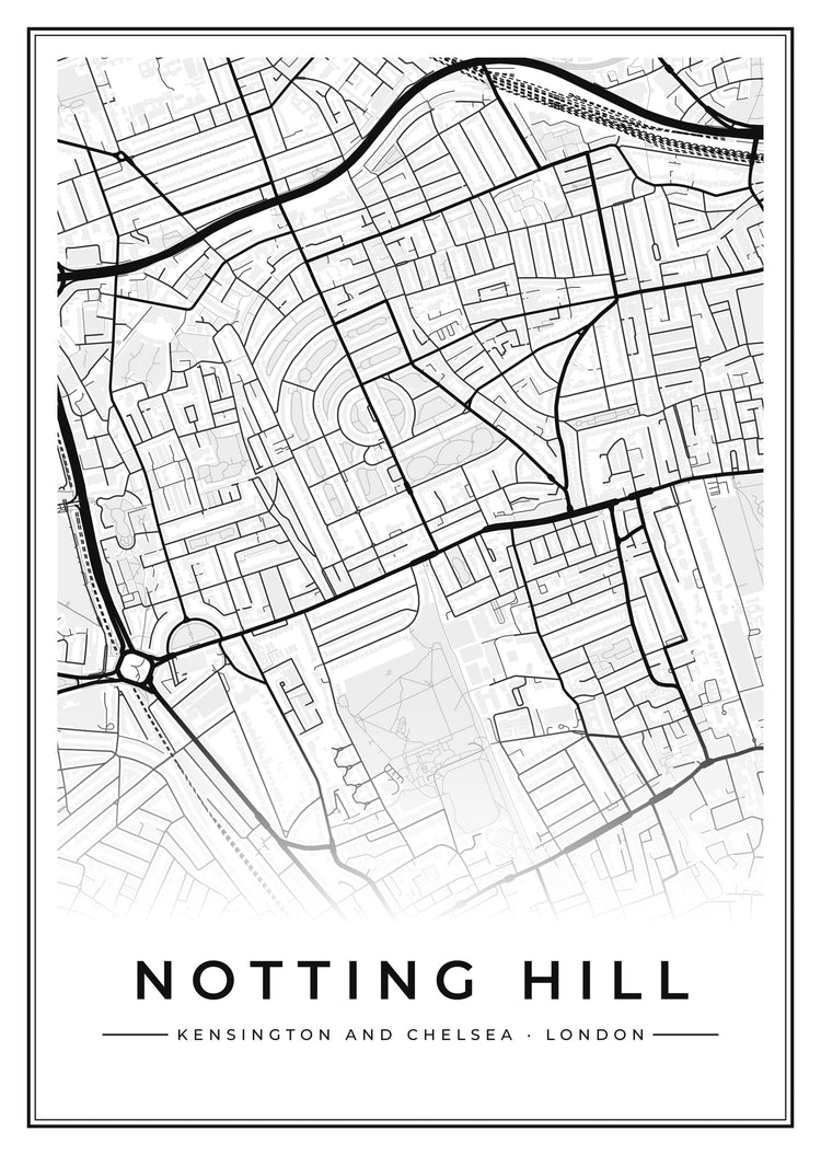 Notting Hill Street Map Poster