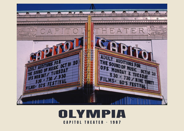 Capitol Theater, Olympia, Washington — 1987 · Historic photograph print