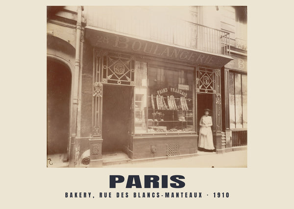 Bakery, Rue des Blancs-Manteaux, Paris — 1910 · Historic photograph print