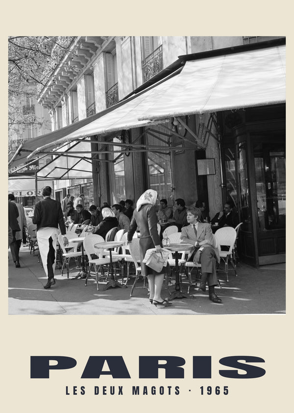Les Deux Magots, Paris — 1965 · Historic photograph print