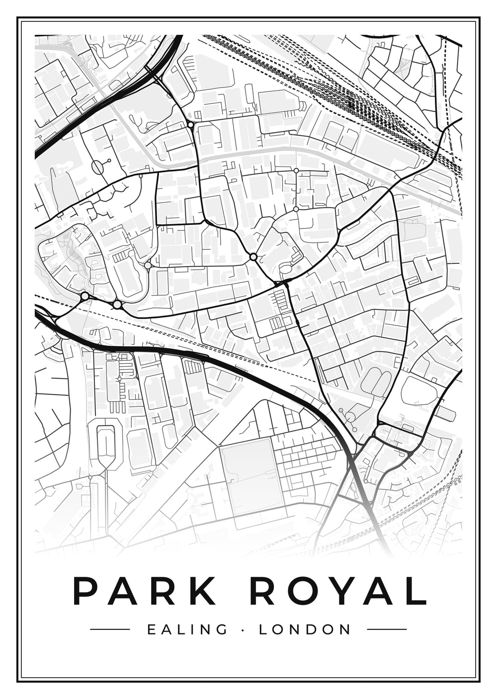 Park Royal Street Map Poster