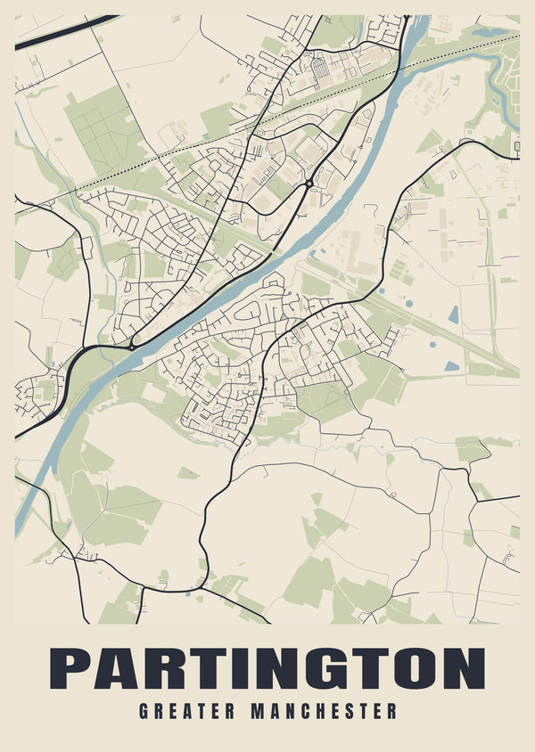 Partington Street Map Poster