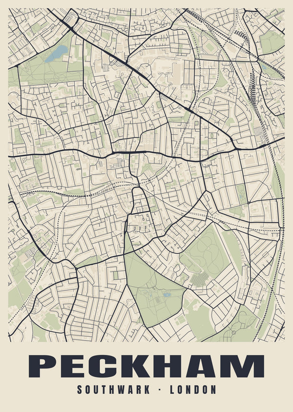 Peckham Heritage Street Map Poster