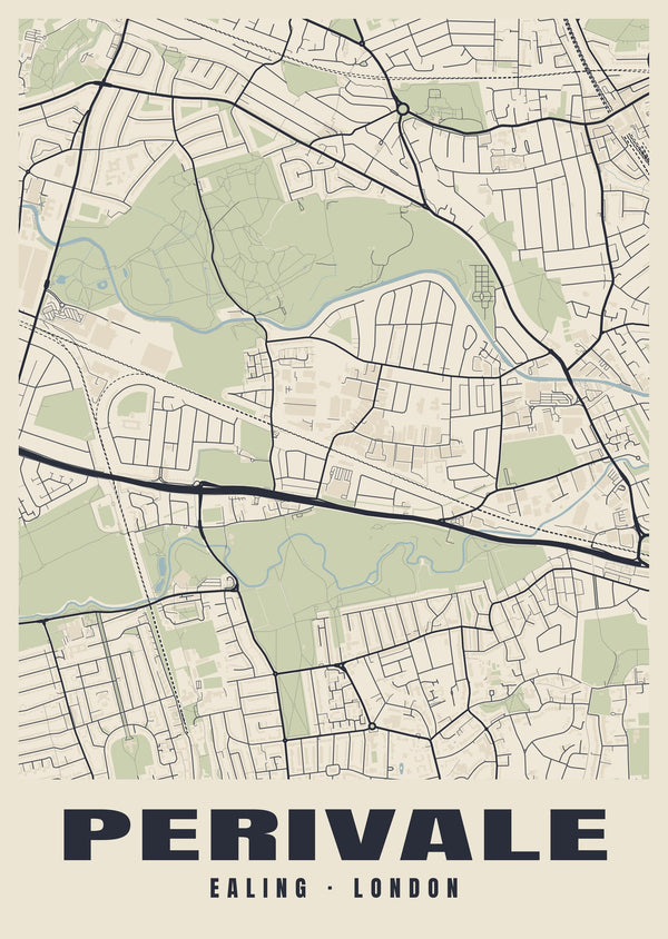 Perivale Heritage Street Map Poster