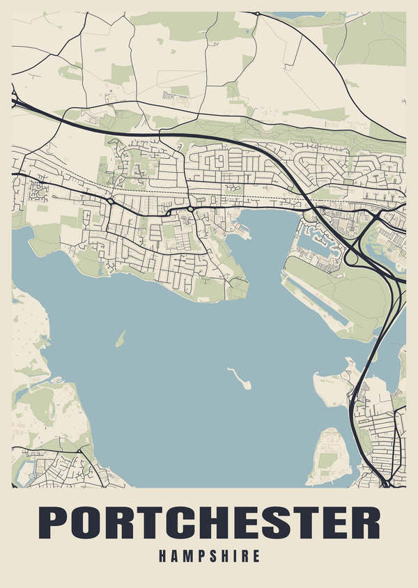 Portchester Street Map Poster