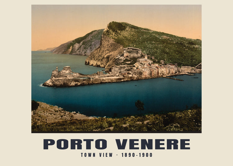 Town View, Porto Venere — 1890–1900 · Vintage photochrom print