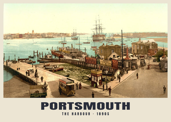 The Harbour, Portsmouth, c. 1890–1900 Heritage Print