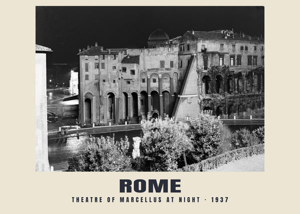 Theatre of Marcellus at Night, Rome — 1937 · Historic photograph print