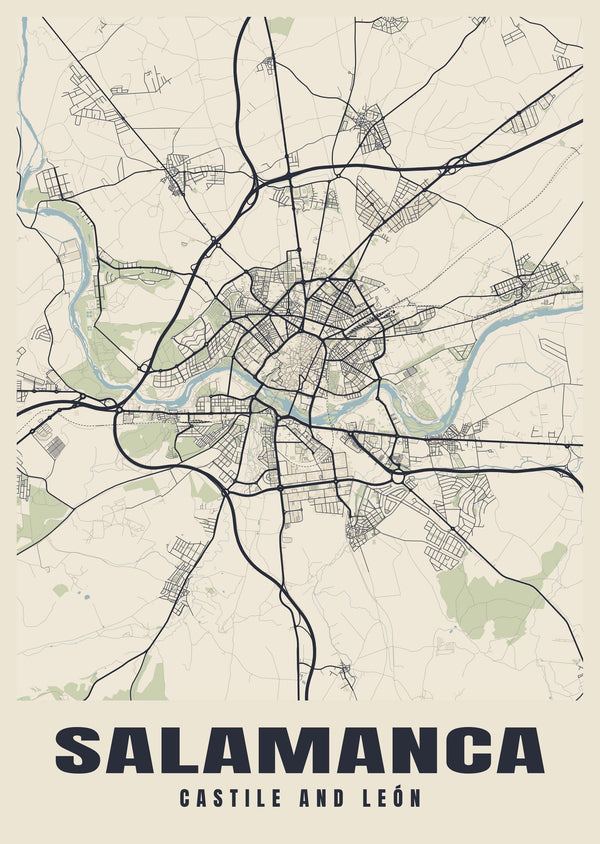 Salamanca Street Map Poster