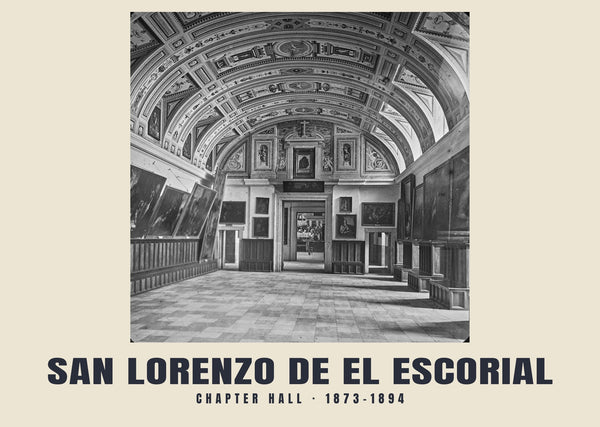 Chapter hall, San Lorenzo de El Escorial — 1873–1894 · Historic photograph print