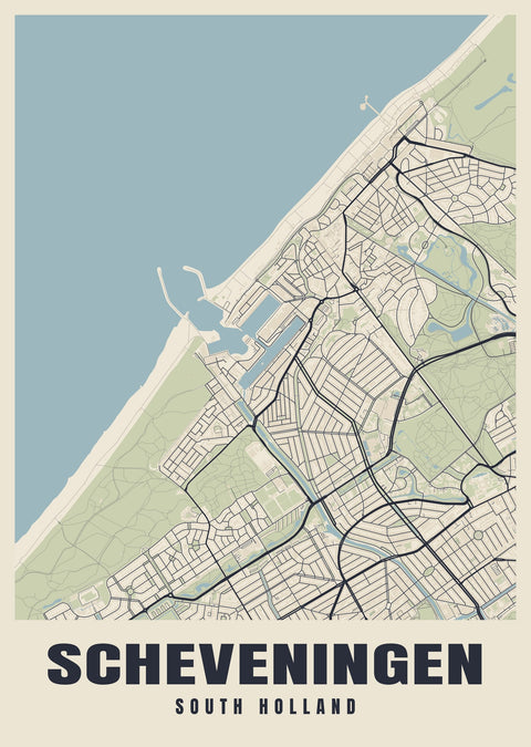 Scheveningen Street Map Poster