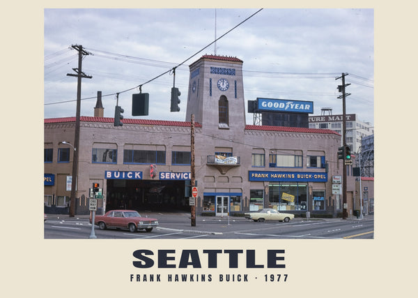 Frank Hawkins Buick, Seattle — 1977 · Historic photograph print