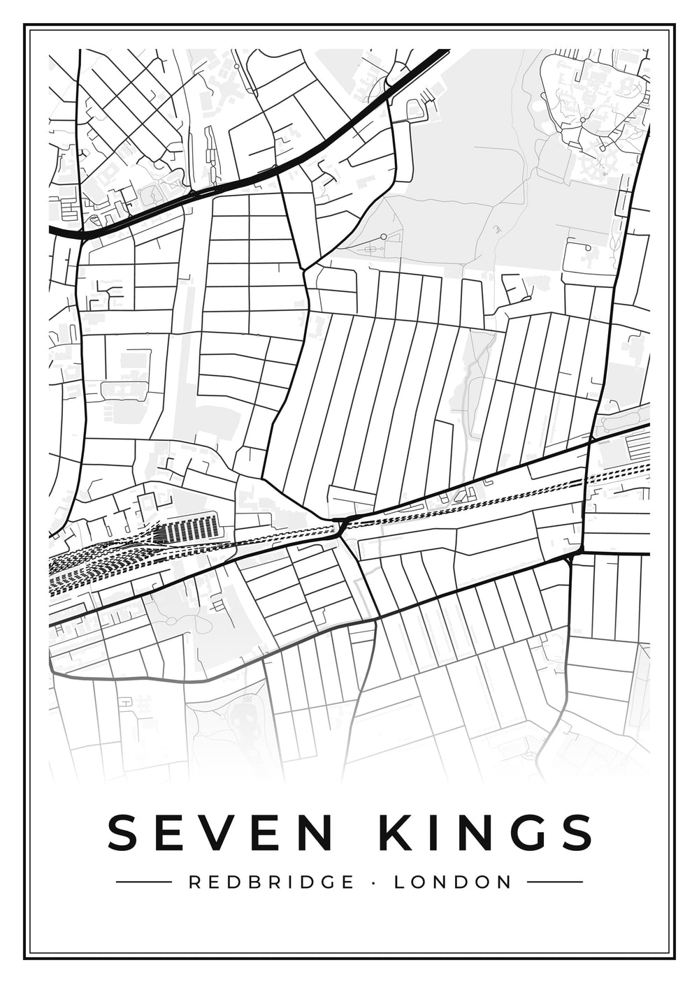 Seven Kings Street Map Poster