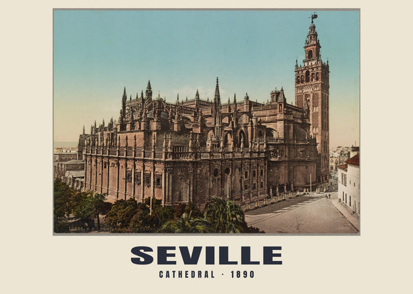 Cathedral, Seville — 1890 · Vintage photochrom print