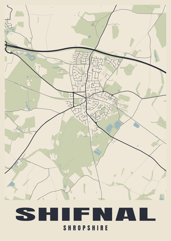 Shifnal Street Map Poster