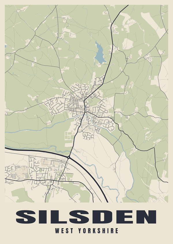 Silsden Street Map Poster