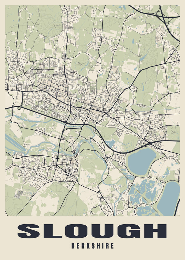 Slough Street Map Poster
