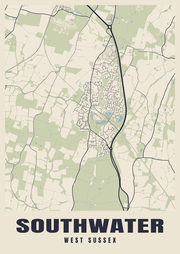 Southwater Street Map Poster