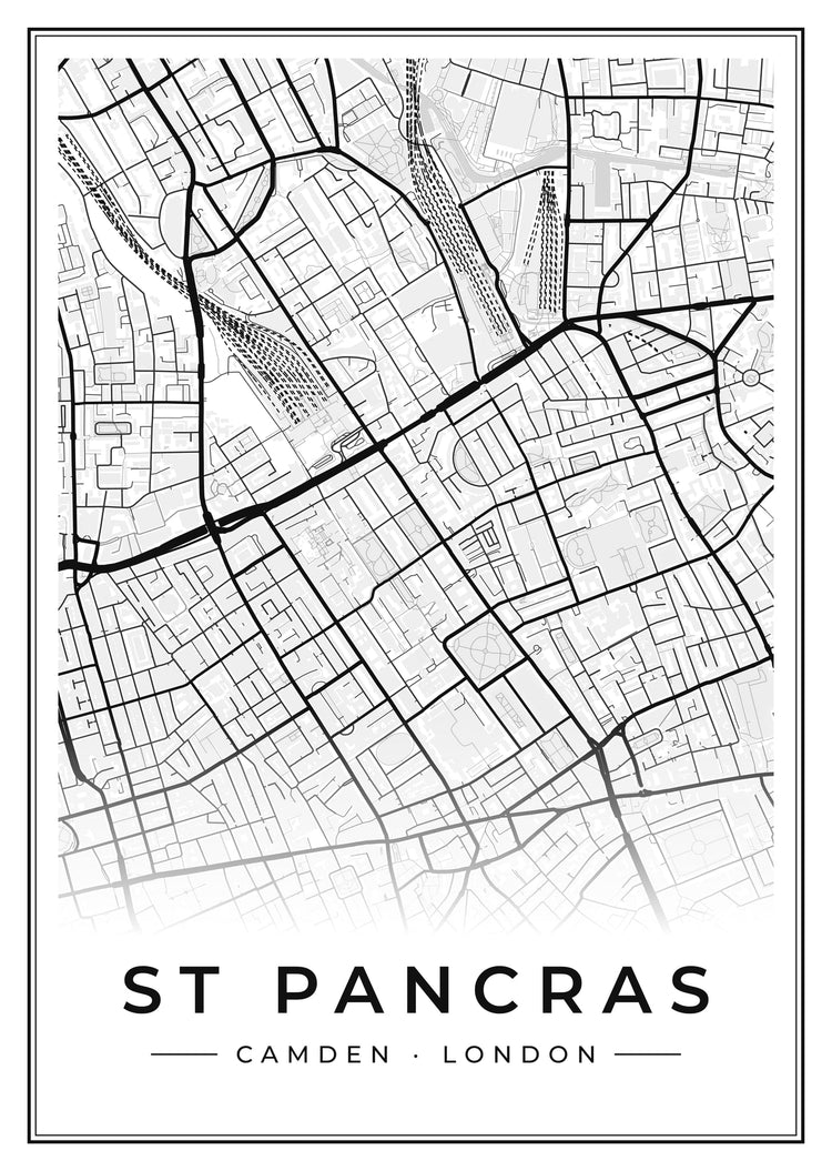 St Pancras Street Map Poster