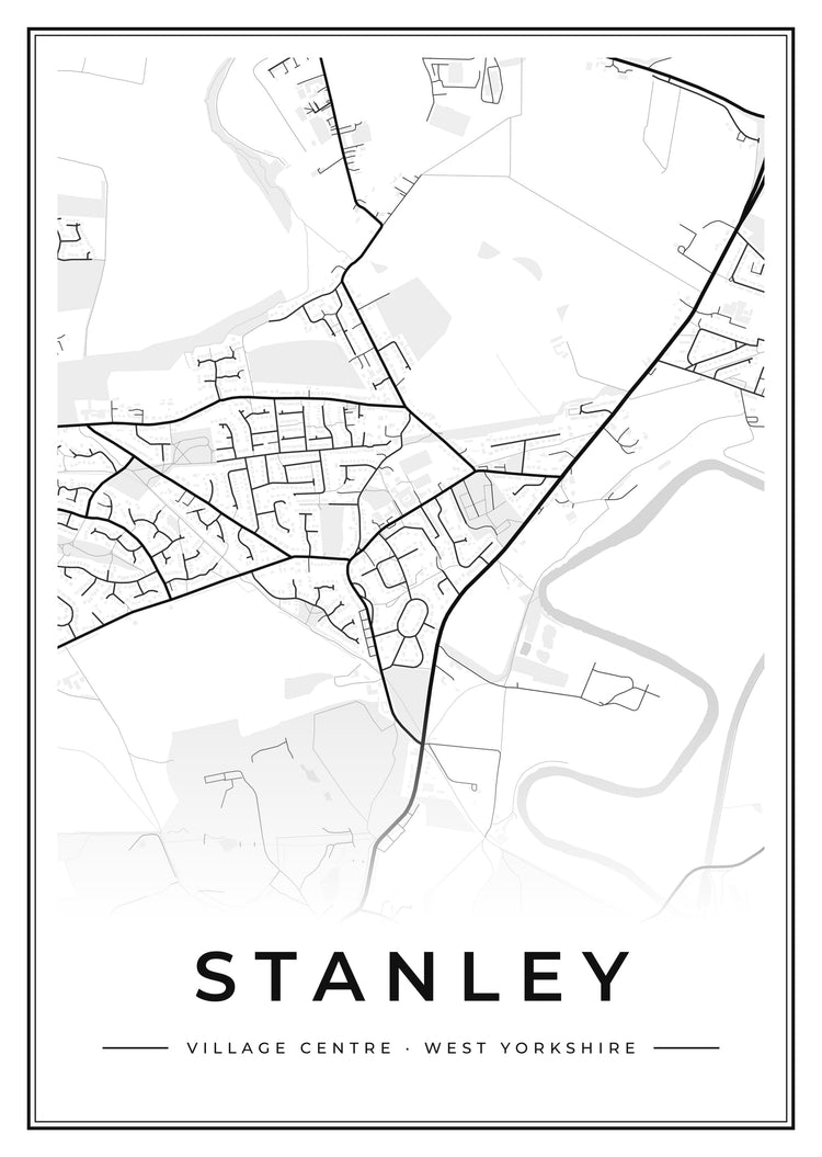 Stanley Village Centre Street Map Poster