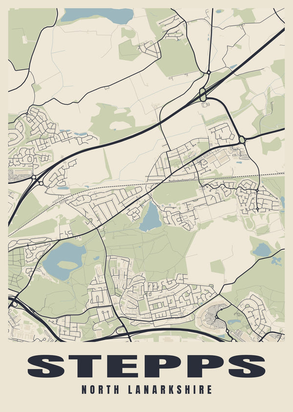 Stepps Street Map Poster