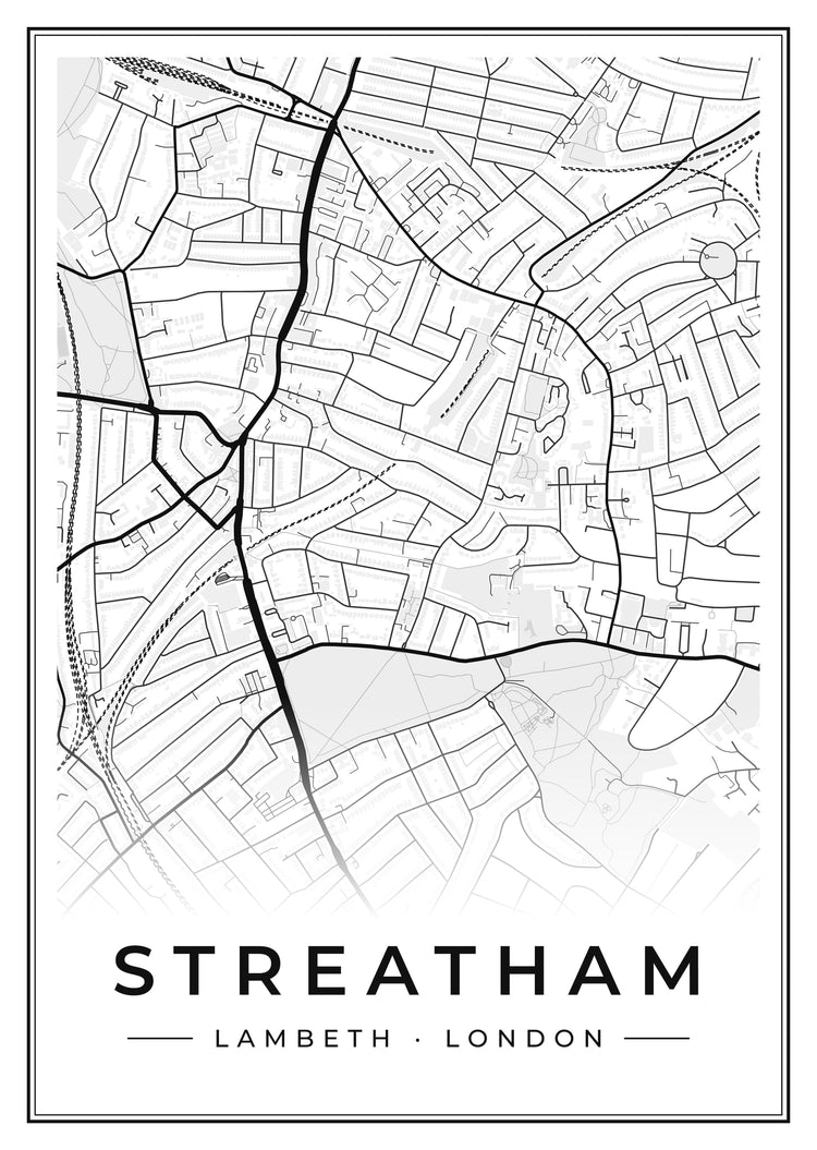 Streatham Street Map Poster