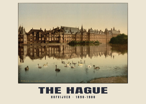 Hofvijver, The Hague — 1890–1900 · Vintage photochrom print