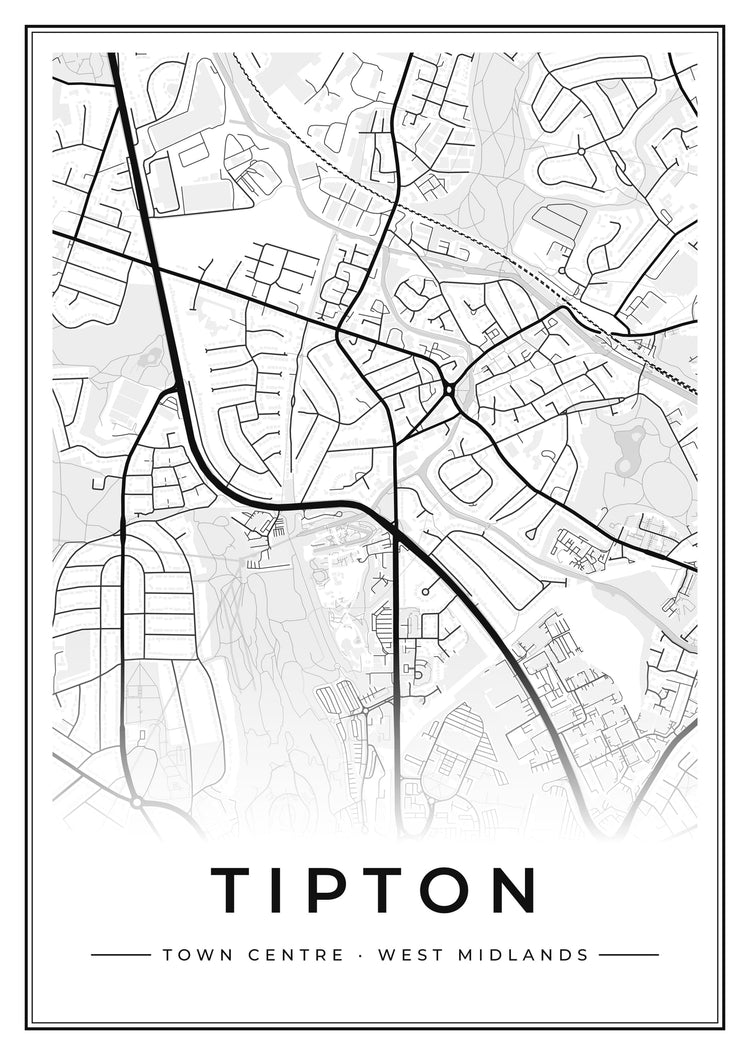 Tipton Town Centre Street Map Poster