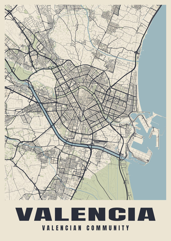 Valencia Street Map Poster