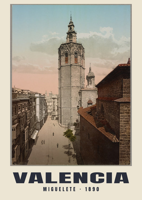 Miguelete, Valencia — 1890 · Vintage photochrom print