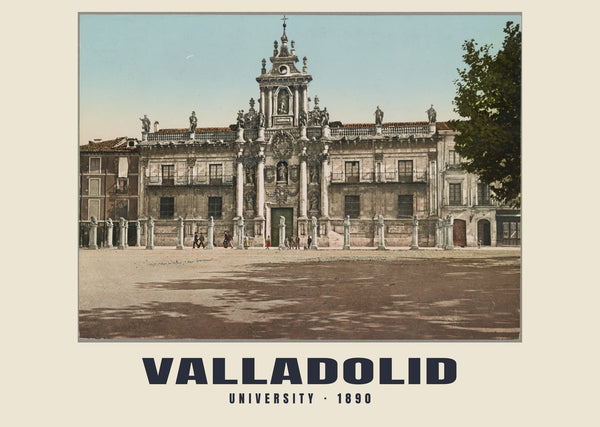 University, Valladolid — 1890 · Vintage photochrom print