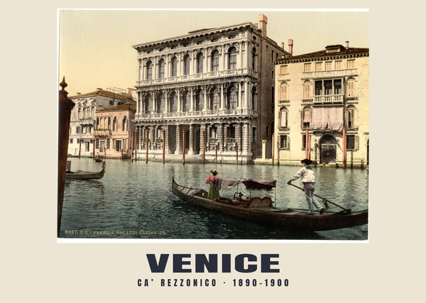 Ca’ Rezzonico, Venice — 1890–1900 · Vintage photochrom print