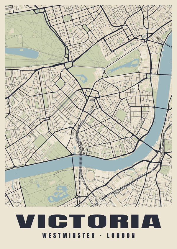 Victoria Heritage Street Map Poster