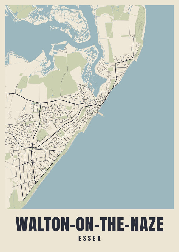 Walton-on-the-Naze Street Map Poster
