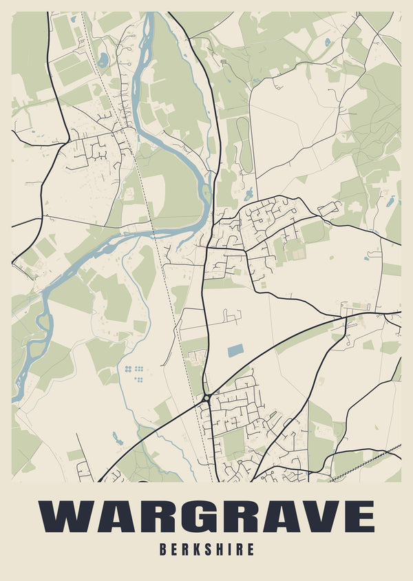 Wargrave Street Map Poster
